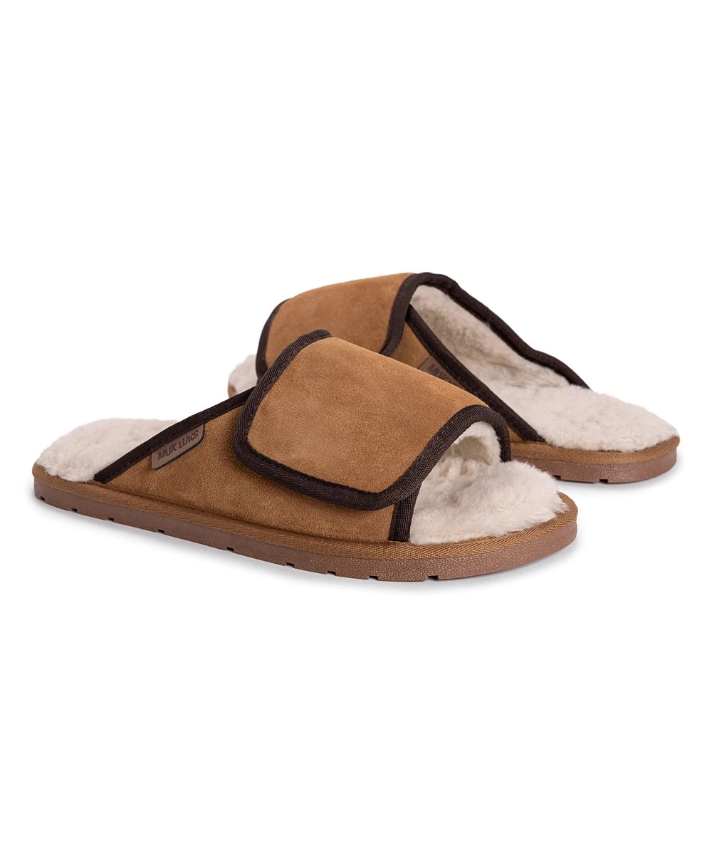Coupon ???? Leather Goods By MUK LUKS Camel Topher Suede Slide - Men ???? 1 Coupon ???? Leather Goods By MUK LUKS Camel Topher Suede Slide - Men ????