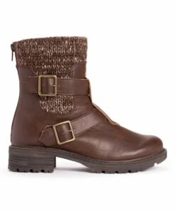 Promo ???? LUKEES By MUK LUKS Brown Buckle-Detail Logger Quebec Ankle Boot - ???? Women ???? -MUK LUKS SHOP zu97892778 alt 3 tm1634820232