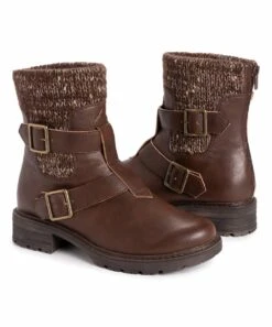 Promo ???? LUKEES By MUK LUKS Brown Buckle-Detail Logger Quebec Ankle Boot - ???? Women ????