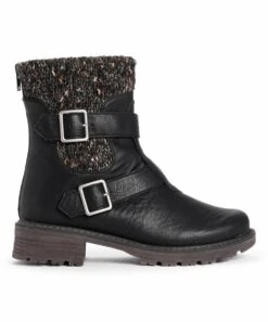 Promo ✔️ LUKEES By MUK LUKS Black Buckle-Detail Logger Quebec Ankle Boot - ???? Women ???? -MUK LUKS SHOP zu97893342 alt 3 tm1634820232