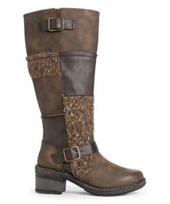 Cheapest ???? LUKEES By MUK LUKS Brown Patch Buckle-Detail Arya Boot - ???? Women ???? -MUK LUKS SHOP zu97893344 alt 3 tm1634820232