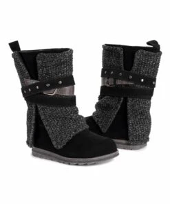 Hot Sale ???? LUKEES By MUK LUKS Black Sigrid Nikki Too Boot - ???? Women ????