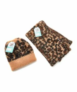 Coupon ???? MUK LUKS Camel & Brown Leopard Beanie & Scarf For ???? Women ????
