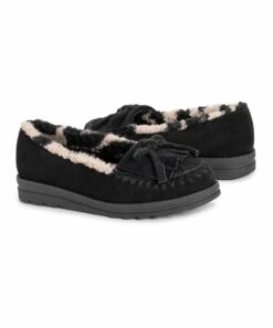 Cheapest ???? MUK LUKS Black Ziggy Santa Monica Suede Moccasin - ???? Women ????