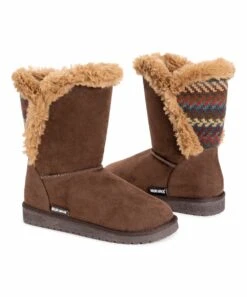 Outlet ???? Essentials By MUK LUKS Brown & Spice Geometric Carey Boot - ???? Women ????