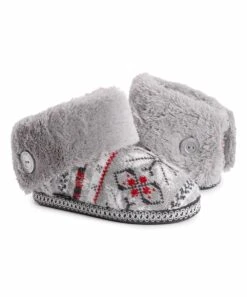 Best reviews of ⭐ MUK LUKS Medium Gray Heather Fair Isle Melinda Slipper Boot - ???? Women ????