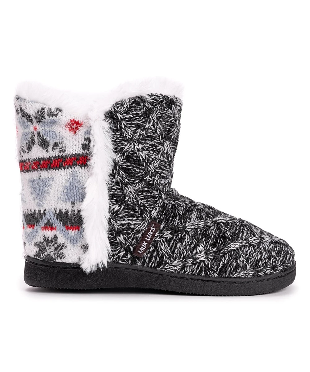 Best Pirce ???? MUK LUKS Ebony & Ghost Fair Isle Cheyenne Slipper Boot - ???? Women ???? 3 Best Pirce ???? MUK LUKS Ebony & Ghost Fair Isle Cheyenne Slipper Boot - ???? Women ???? - Image 3