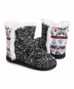 Best Pirce ???? MUK LUKS Ebony & Ghost Fair Isle Cheyenne Slipper Boot - ???? Women ????