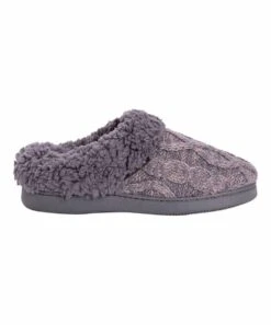 Cheap ???? MUK LUKS Gray Cable-Knit Suzanne Clog Slipper - ???? Women ???? -MUK LUKS SHOP zu99721359 alt 2 tm1631893980