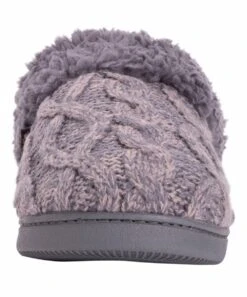 Cheap ???? MUK LUKS Gray Cable-Knit Suzanne Clog Slipper - ???? Women ???? -MUK LUKS SHOP zu99721359 alt 3 tm1631893980