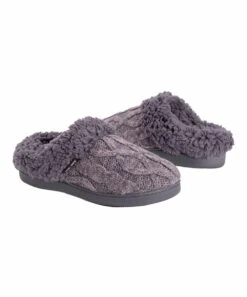 Cheap ???? MUK LUKS Gray Cable-Knit Suzanne Clog Slipper - ???? Women ????