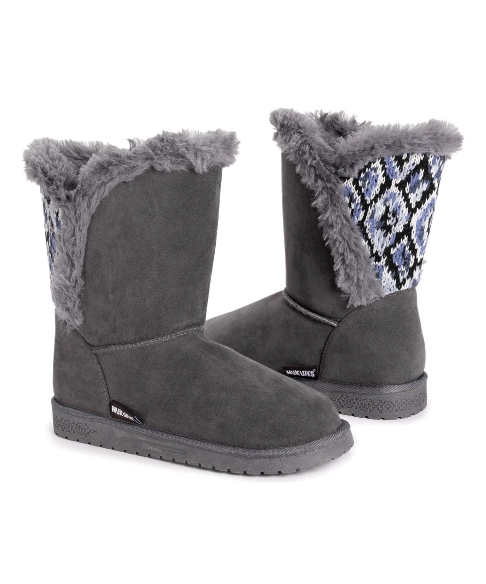 Best reviews of ???? Essentials By MUK LUKS Gray & Blue Diamond Carey Boot - ???? Women ???? 1 Best reviews of ???? Essentials By MUK LUKS Gray & Blue Diamond Carey Boot - ???? Women ????