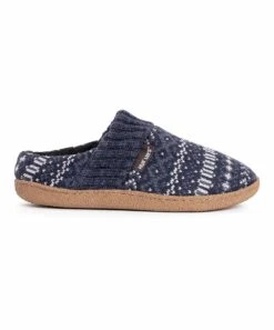Flash Sale ???? MUK LUKS Dark Blue Fair Isle Marcel Slipper - Men ???? -MUK LUKS SHOP zu99989110 alt 2 tm1634863384