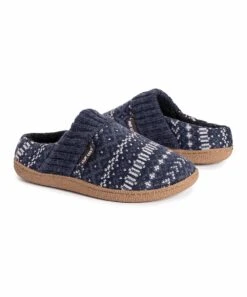 Flash Sale ???? MUK LUKS Dark Blue Fair Isle Marcel Slipper - Men ????